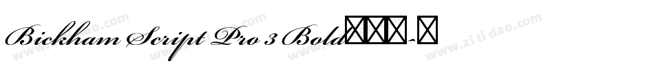 Bickham Script Pro 3 Bold手机版字体转换